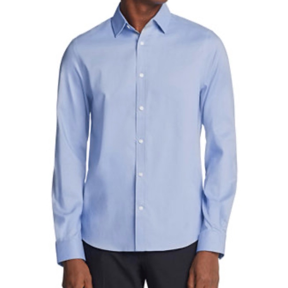 (2) Michael Kors Sky Blue & light purple Dress Shirt size Large